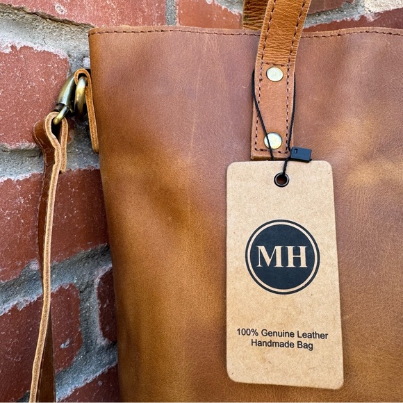 🆕Montana Hudson EVA Zip Firm Genuine Leather Handmade Laptop Tote - Picture 3 of 11